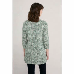 Alternative view of Seasalt Cornwall Green V-neck 3/4 Artist's Palette Tunic