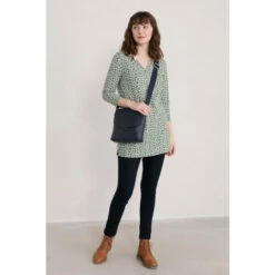 Seasalt Cornwall Green V-neck 3/4 Artist's Palette Tunic -Seasalt Shop unnamed file 983