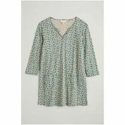 Seasalt Cornwall Green V-neck 3/4 Artist's Palette Tunic -Seasalt Shop unnamed file 986